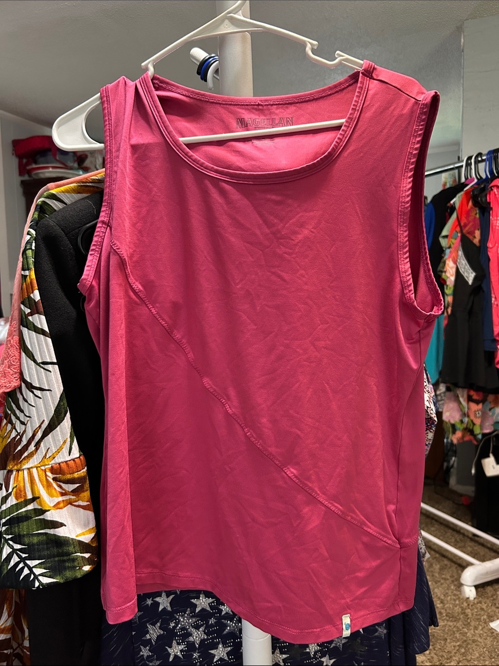 Magellan Outdoors Women's Hot Pink Athletic Tank Top Size XL